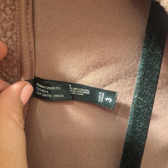 Torrid Mauve (Rose Taupe) Sherpa Lounge Funnel-Neck Zip Up Size 3 - Picture 5 of 8